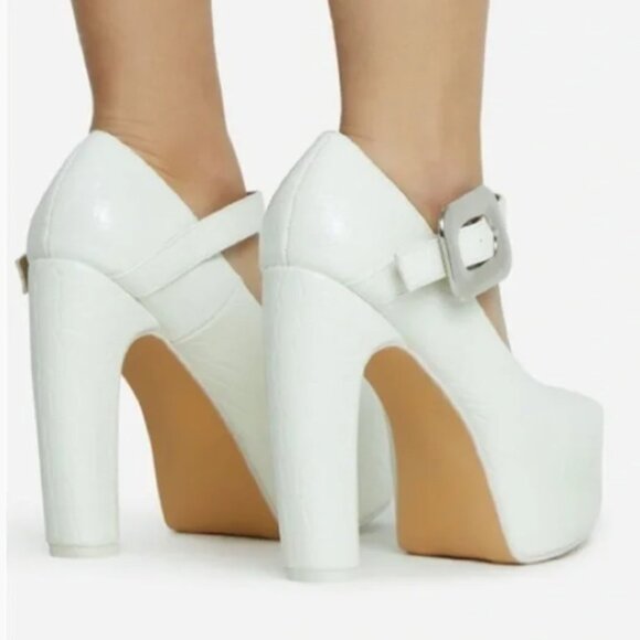 Ego Square Toe Platform Heels - Picture 5 of 6